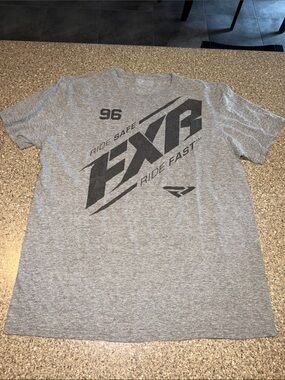 FXR Men's Grey Logo Graphic Tee